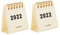 Ciieeo 2 Stück 2022 2022 Mini-tischkalender Minikalender 2022 Querkalender 2022 Mini Aufstehen Kalender 2022 Tisch Kalender 2022 Tragbare Kalender Zeitpläne Papier Weiß Student