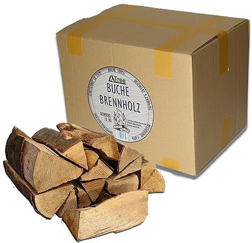 15kg Brennholz 100%, BUCHE, Buchenholz für Kaminofen, Ofen, Lagerfeuer, Feuerschale, Buchenholz, Kaminholz, Feuerholz 25cm, Grill, Smoker Räuchern