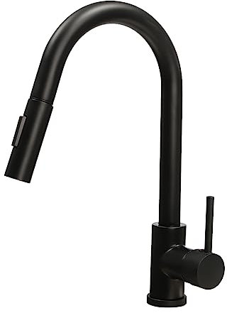 Acesunny Touch On Küchenarmatur mit Ausziehbrause Sensoren Schwarz 360° schwenkbare Touch On Küchenarmatur 360° schwenkbare mit Ausziehbrause Sensoren