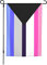 Outdoor Flagge Demi Omni Pride Flagge Lgbtq 30X45cm Gartenfahne Doppelseitige Yard Sign Wind Und Regenfeste Yard-Flaggen Décor Für Outdoor Yard Porch