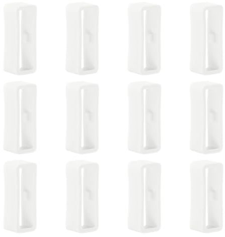 12 Pièces Boucles de Bracelet de Montre pour Honor Band 5i Support de Bracelet de Montre, 16mm Passant de Montre de Sport, Anneau de retenue de Montre,Blanc