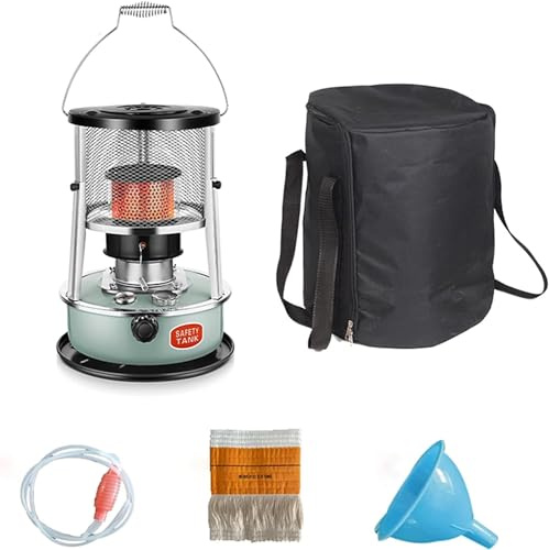 MDybf Poêle à Kérosène Chauffage Poêle à Kérosène Portable 2 en 1 Chauffage au Pétrole Portable Chauffage sans Électricité Intérieur - 4,5 L