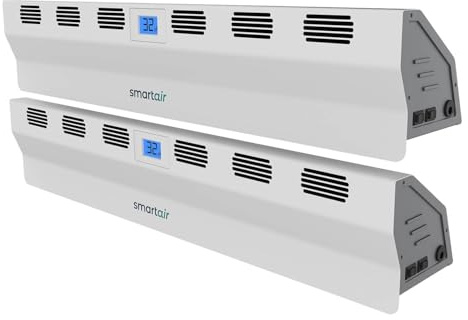 SmartAir BOOST XL 2pk - Portable Radiator Fan - Cordless, Rechargeable & Automatic – Intelligent Sensor - Improve Heat Distribution & Circulation - Compact Heat Booster - Reduce Energy Wastage