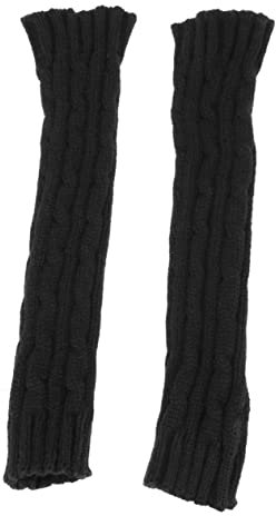 Holibanna 1 Paar Halbfinger-Handschuhe Angelhandschuh Armstulpen zum Angeln Sportarm gestrickte Handschuhe winterliche Unterarmabdeckung Fingerlos Männer und Frauen Stricken