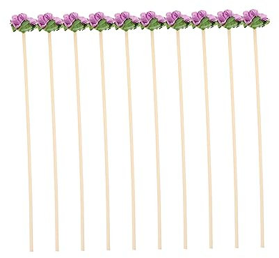Violette Rattanstäbchen mit Blumendesign für Duftdiffusor