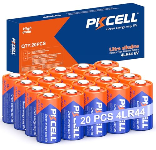 PKCELL Lot de 20 piles 4LR44 6 V pour collier de chien (PX28A 476A A544 K28A L1325)