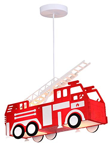 LED Feuerwehr Auto Decken Pendel Lampe Leuchte Beleuchtung Kinder- Spiel- Zimmer