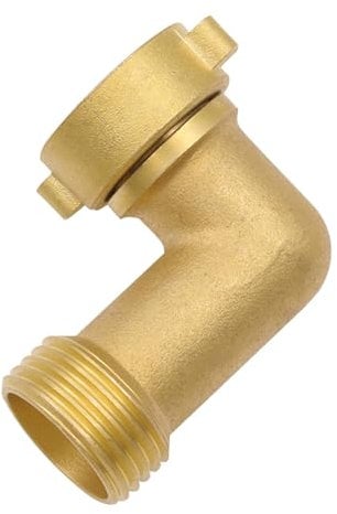 Generic Brass Garden Hose Elbow Connector | 55x26x44mm | 3/4 NPT | RV, Washing Machine, Faucet Compatible
