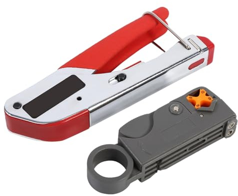 Einstellbares C-Ression-Werkzeugset für RG59 RG6 BNC-Stecker – Koax-Crimper F-Typ-Kabelinstallationszubehör, Crimpzangen-Set für Techniker und Heimwerker