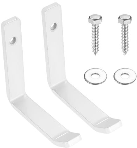 SiGuLiKeJi 2 Pcs Ganchos para Colgar Bicicletas, Gancho Pared de Garaje, Gancho Bicicleta Pared, Ganchos Pared de Garaje Garage, Soporte Ganchos en J para Colgadores Herramientas Eléctricas, Blanco