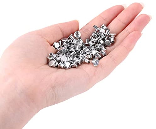 Zisemeil Reifen-Schnee-Spikes, 100 Stück, 6,5 Mm, Rad-Reifen-Spikes, Schrauben, Schnee-Reifen-Spikes, Fahrrad, Motorrad, ATV, Schuhe