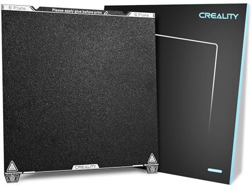 Creality K1 Max PEI Bauplatte, 315x310mm Texturierte Flexible Federstahl-Bettplattform mit PEI-Beschichtung für Creality K1 / K1 Max/Ender 3 V3 Plus / 3 Max Neo 3D-Drucker (Ohne Magnetfuß)