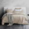 SOULFUL Housse de Couette 220x240 Coton, Apricot Ensembles de Housse de Couette avec Fermeture Éclair, 100% Coton Lavé, Texture Lin, Parure de Lit 220x240 Coton avec 2 Taie d'oreiller 65x65 cm