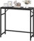 Livofloral Table console étroite 75 x 24 x 75 cm Table d'entrée avec 2 supports, table basse étroite, petite table d'appoint, table d'exposition, table d'appoint pour salon, couloir, noir