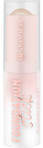 essence FOUNDATION stick, Nr. 180, Nude, pflegend, abdeckend, weichzeichnend, natürlich, vegan, ölfrei, ohne Konservierungsstoffe, ohne Parabene, 1er Pack (10g)