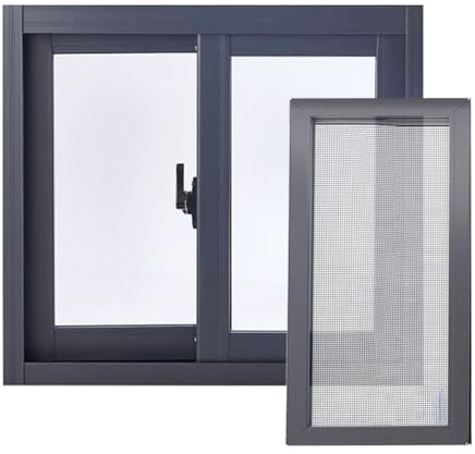 Ventana Corredera con Mosquitera y Cristal Templado Ventanas De Repuesto De Aluminio Ventana Corrediza Horizontal para Cobertizos, Tejado, Casita de Juegos, Gallinero(WxH 40x12in/100x30cm)