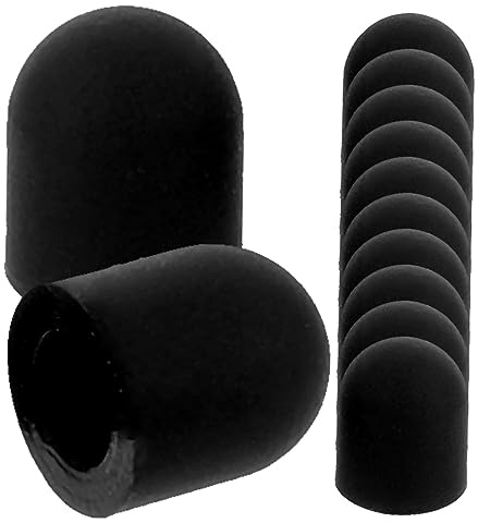 Touchscreen Stift Ersatzspitzen 15 Stück, 6mm Schwarz, Leise | Silikon und Gummi, 3,6mm Innenmaß, 6,8mm Höhe, für Tabletten und Monitore