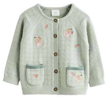 NEXT Baby Mädchen Standard Strickjacke Sage Green Fairy 56-62