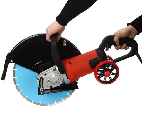 Betonsäge, 4000W Trennschleifer Trennsäge mit 350mm Diamantblatt, Betonsägenschneider 3000r/min Steinschneidemaschine Kreissäge für Stein, Beton, Granit, Keramik, Zement