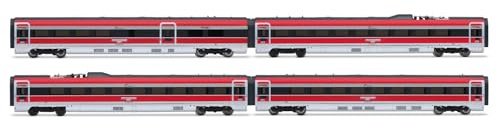 ARNOLD HN3513 FS Trenitalia 1000, N Gauge Train Set | Frecciarossa ETR 1000 Ducati additional set, 4 elements, Epoch VI, 1:160 Scale, Model Railway for Collectors
