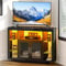 YITAHOME 100CM Corner TV Stand Cabinet with RGB LED Lighting, Corner TV Unit for up to 55 Inch TV with 7 Open Gaming Entertainment Center Shelves for Living Room, Bedroom