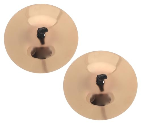ifundom Platillos Pequeños de Cobre Resistentes para Dedos Instrumento Musical Ligero para Educación Temprana Baile y Fiestas Color Rosa Dorado