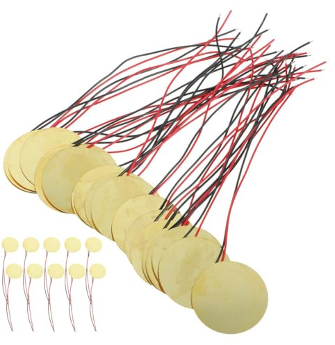 Hemobllo 40 Stück Teiliges Piezo Kupfer Sound sensoren für Akustische Gitarren Drum Trigger Buzzer Ersatz Installieren Lauter Klang Zubehör für Akustische Instrumente