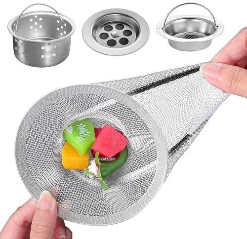 300Pcs Kitchen Sink Strainer Bags Disposable Mesh Drain Cover