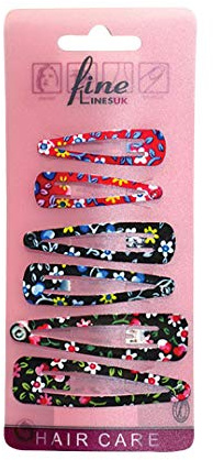 6 X Bendy Snap Hair Clips/Metal Sleepies/Hair Grips/Tic Tac Hair Clips (Multi (6153))