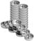 Teelichthalter silbern Ø 40mm / 18mm tief - Teelicht Tülle für Standard Teelichtkerzen. Ein echtes deutsches Qualitätsprodukt., Größe:30er Set