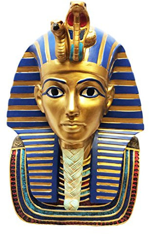 Ebros Goldene Kobra & Geier Maske des Pharaos Ägyptischer König TUT Büste Statue 22,9 cm hoch klassische antike Ägypten dekorative Figur