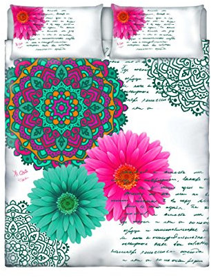 Ki Osa by Matteo Bosio Parure Copripiumino, 100% Cotone, Multicolore (Kio605), Matrimoniale, 250 x 200 cm, 3 unità