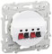 Schneider Electric - Odace, prise haut-parleurs Blanc, 2 sorties - S520488