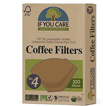 If You Care #4 Cone Coffee Filters - Brown - 100 Count
