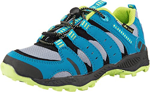 Lico Fremont, Mixte enfant Trekking- & Bottes de marche Gris (Grau/Blau/Lemon), 39 EU