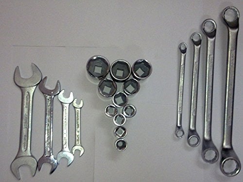 OMEX NEW Everest Whitworth BSW 19 Piece 1/2 Dr Socket Set + Spanners Ring & Open End