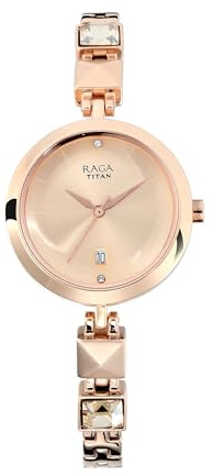 Titan Raga Viva Analog Rose Gold Dial Women's Watch - 2606WM01