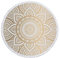Ghulumn Rundes Mikrofaser Mandala Strand Tuch Indisches Hippie Boho Strand Tuch mit Quasten ÜBergroßE Wickel Decke