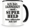 Samunshi® Zahnarzt Tasse mit Spruch Geschenk für Zahnarzt Mann Frau Kaffeetasse groß Lustige Tassen zum Geburtstag schwarz 300ml