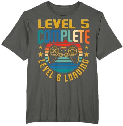 Level 5 Complete Level 6 Loading 5th Birthday Video Gamer T-Shirt