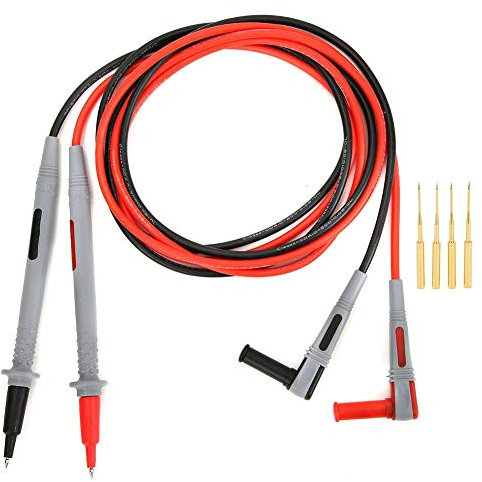 P1505 Testsonden Kit 150 cm 1000 V / 10 A Universal Multimeter Test Probe Kabel Silikon Wrap Copper Needle Multimeter Zubehör, Andere Leitungen und Sonden