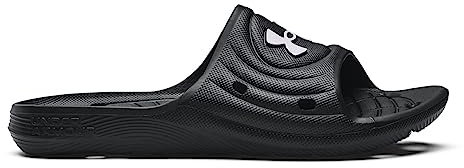 Under Armour UA B Locker IV SL, Sandals Boy's, Black/Black/White, 2.5 UK