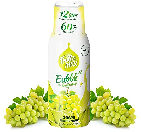 FruttaMax Traube Getränkesirup Frucht-sirup Konzentrat | weniger Zucker | mit 60% Fruchtanteil | für Soda Maschine geeignet 500ml