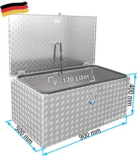 ADE Premium Deichselbox 900x500x400mm, Dachbox, Pickupbox, D6A28R090-090-50-40+G, Edelstahlhaus GmbH, Made in Germany