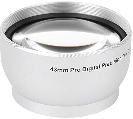 Oumij1 43 Mm 2X Kamera Vergrößerungsobjektiv Aus Aluminiumlegierung - Vergrößerungs Zusatzobjektiv - Mit Objektiv Schutzbeutel - Für Alle Kameraobjektive Mit 58 Mm Öffnungsdurchmesser