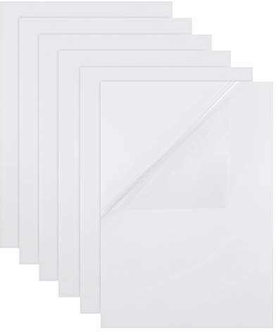 BENECREAT 14 Fogli Etichette per Stampanti Trasparenti in Formato A4 21cmx30cm Etichette Adesive Trasparenti Impermeabili Adesivi Pet per Stampanti a Getto d'inchiostro