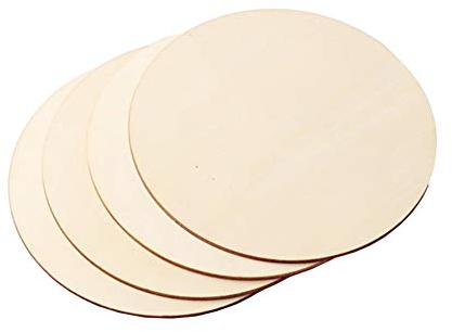 FSSTUD 4 Pièces 30cm Ronde Disque de Bois Rondin de Bois Tranche de Bois pour Bricolage Ornements