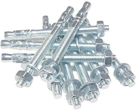 Woltersberger® 5 Stück M10 Schwerlastanker Länge 210mm verzinkt Ankerbolzen Bolzenanker Ankerschraube Blitzdübel Keilanker mit Zulassung ETA-05/0241