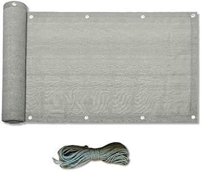 Rebecca Mobili Balcons Coupe-Vent, Couverture Brise-Vue, Gris, HDPE, Protection UV - Dimensions: 0,9 x 5 m (HxL) - Art. RE6547