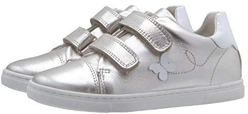 Telyoh Sneakers Halbschuhe Mädchen Schuh Y00918 Leder Silber, Schuhgröße:EUR 32